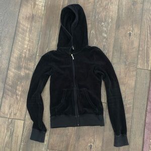Juicy Couture zip up velour hoodie